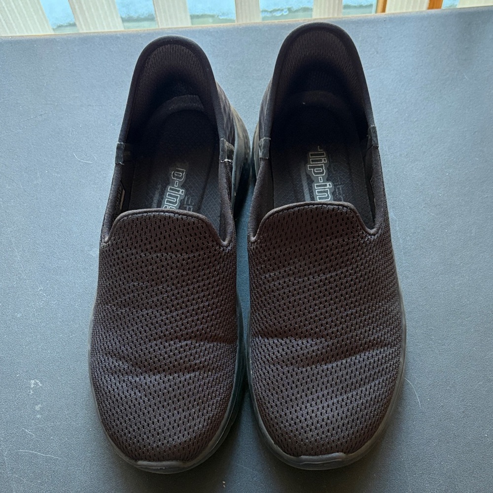 Skechers Slip-Ins GO WALK Flex 124963 Relish Black Shoes Women's Size 9 US